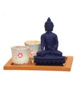 Budhha Idol with Designer Lamp