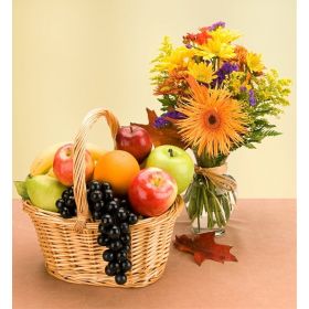 Fresh Fruits with Flowers