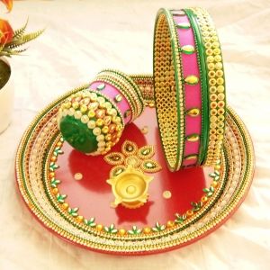 Decorative Thali for Karwa Chauth