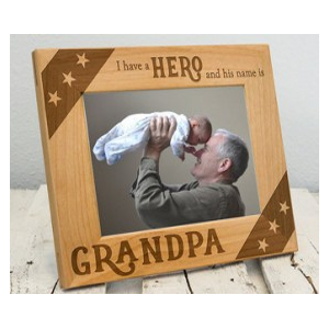 Grandpa The Hero Special Wood Picture Frame