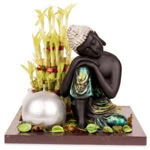 Budhha With Lucky Bamboo
