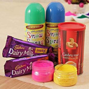 Holi Color & Spray Combo with Chocolates
