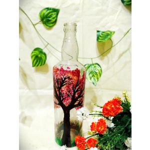 Colorful Tree Painting Bottle