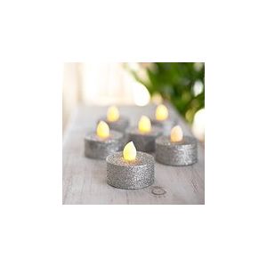Tealight Silver LED Candle Set of 6