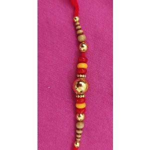 Bhai Rakhi,  Colorful Beads with Cotton Thread