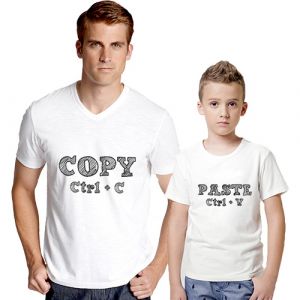 Copy Paste Dad and Son Combo T-shirt