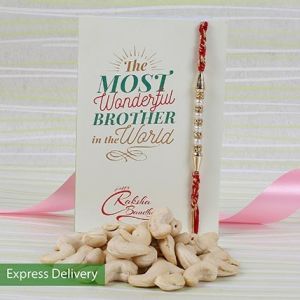 Rakhi With Cashew Nuts Combo